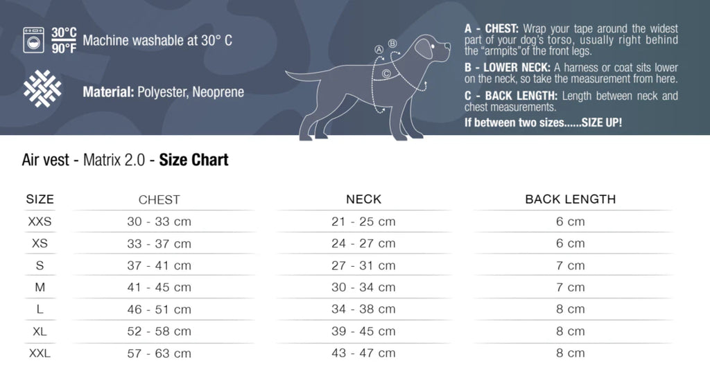 Air Vest Dog Harness - Matrix 2.0 Ocean